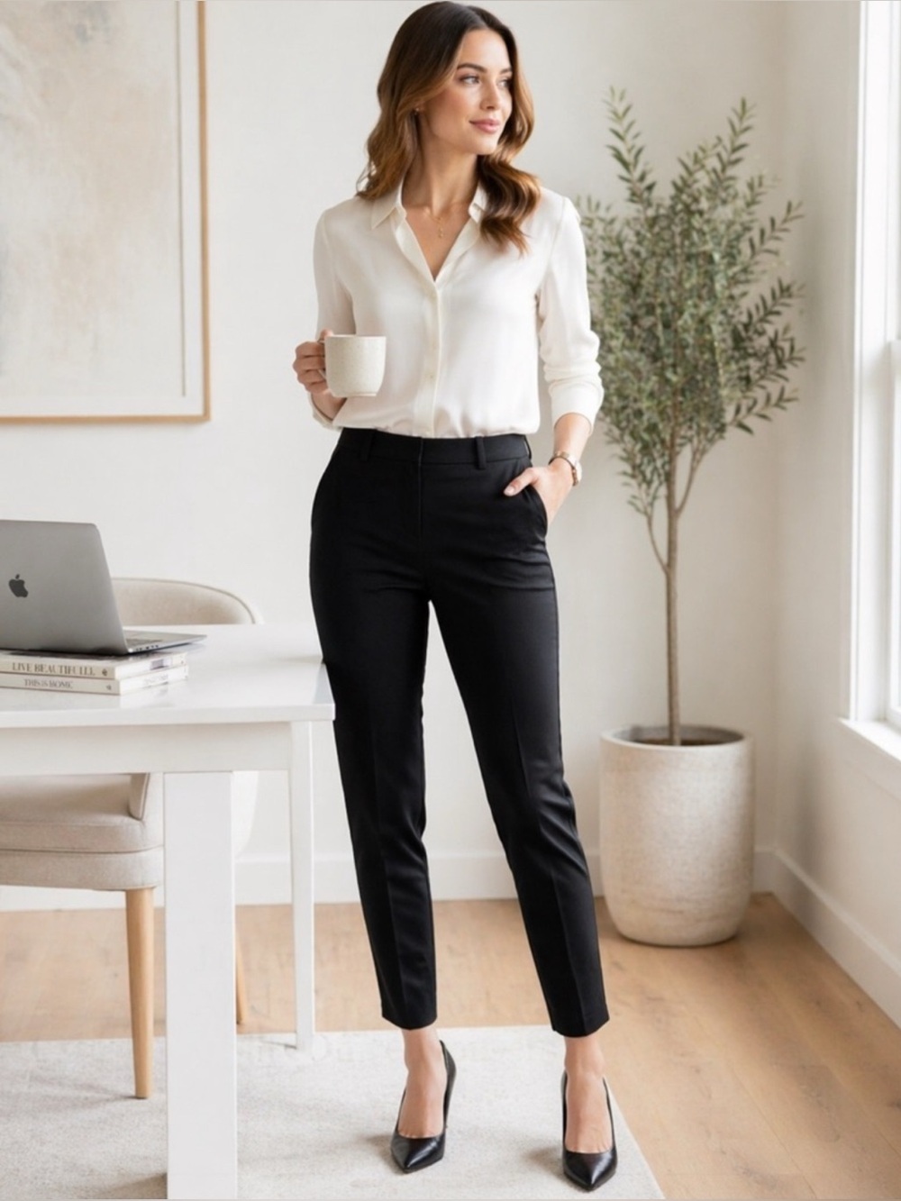 ❤️ J. Crew 4 Women’s Minnie Black Slim Ankle Pants Elegant Workwear (B9)
